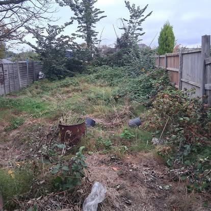 Garden stripped back & tidied &mdash; before CRJ Gardening & Grounds