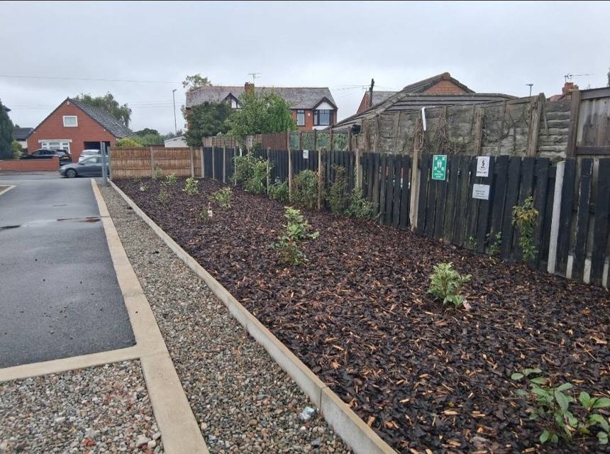 Planted border rebuilt — after CRJ Gardening & Grounds