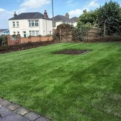 Back garden lawn transformed &mdash; after CRJ Gardening & Grounds