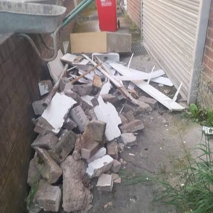 Rubble & waste cleared — before CRJ Gardening & Grounds